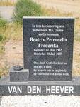 HEEVER Beatrix Petronella Frederika, van den 1915-2009