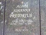 PRETORIUS Alida Johanna 1942-2007