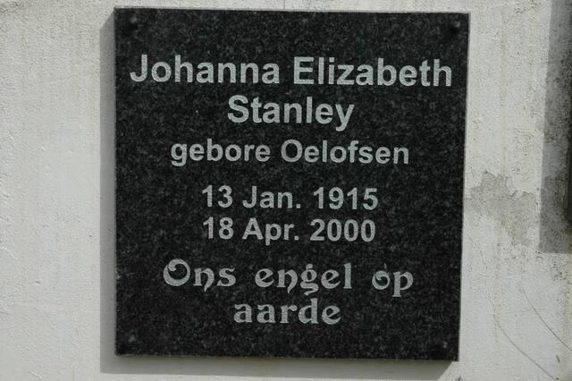 STANLEY Johanna Elizabeth nee OELOFSEN 1915-2000