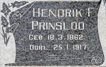 PRINSLOO Hendrik F. 1862-1917  
