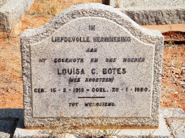 BOTES Louisa C. nee KOORTZEN 1910-1960