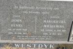 WESTDYK John Henry 1878-1937 & Margrietha Wilhelmina LUDICK 1887-1972
