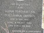 JANSEN Anna Magaritha Sussanna 1893-1969