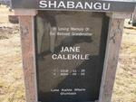 SHABANGU Jane Calekile 1918-2004