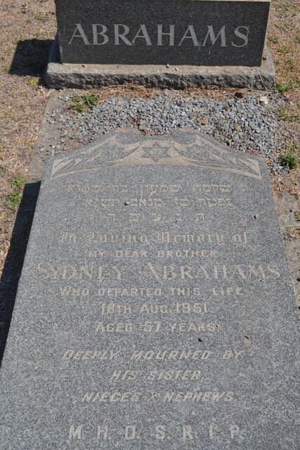 ABRAHAMS Sydney -1951