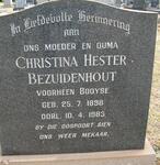 BEZUIDENHOUT Christina Hester voorheen BOOYSE 1898-1983