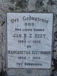 KEET Jan B.Z. 1848-1926 & Margaretha MOHR 1845-1934