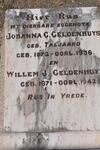 GELDENHUYS Willem J. 1871-1942 & Johanna C. TALJAARD 1872-1936
