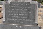 UYS Frederik Jacobus 1881-1961 & Wilhelmina Johanna 1896-1988