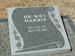 WET Hannie, de 1916-2004