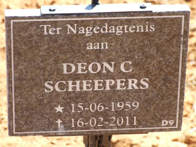 SCHEEPERS Deon C. 1959-2011