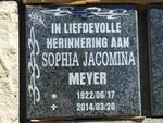 MEYER Sophia Jacomina 1922-2014