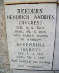 REEDERS Hendrik Andries 1907-1979 & Barendina 1915-1987