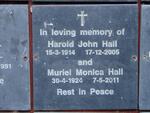 HALL Harold John 1914-2005 & Muriel Monica 1924-2011
