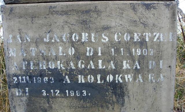 COETZEE Jan Jacobus 1903-1983
