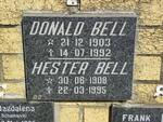 BELL Donald 1903-1992 & Hester 1908-1995
