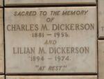 DICKERSON Charles M. 1881-1953 & Lilian M. 1894-1974