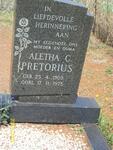 PRETORIUS Aletha C. 1903-1975