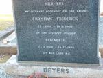 BEYERS Christian Frederick 1901-1960 & Elizabeth 1899-1986