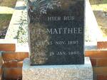 MATTHEE J.P. 1897-1960