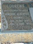 LOURENS Hendrik Albertus 1895-1957