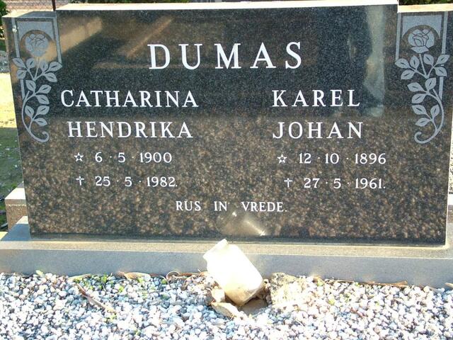 DUMAS Karel Johan 1896-1961 & Catharina Hendrika 1900-1982