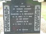 BEUKMAN Barend L.S. 1899-1965 & Sophia M.M. 1908-1993