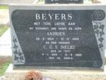 BEYERS Andries 1904-1969 & C.G.S. DU TOIT 1905-1981