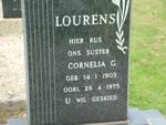 LOURENS Cornelia G. 1903-1975