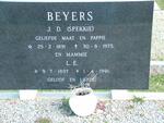 BEYERS J.D. 1891-1975 & L.E. 1897-1991