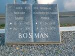 BOSMAN Dirk 1902-1979 & Sarie 1913-1991