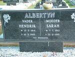 ALBERTYN Hendrik 1914-1985 & Sarah 1913-1995