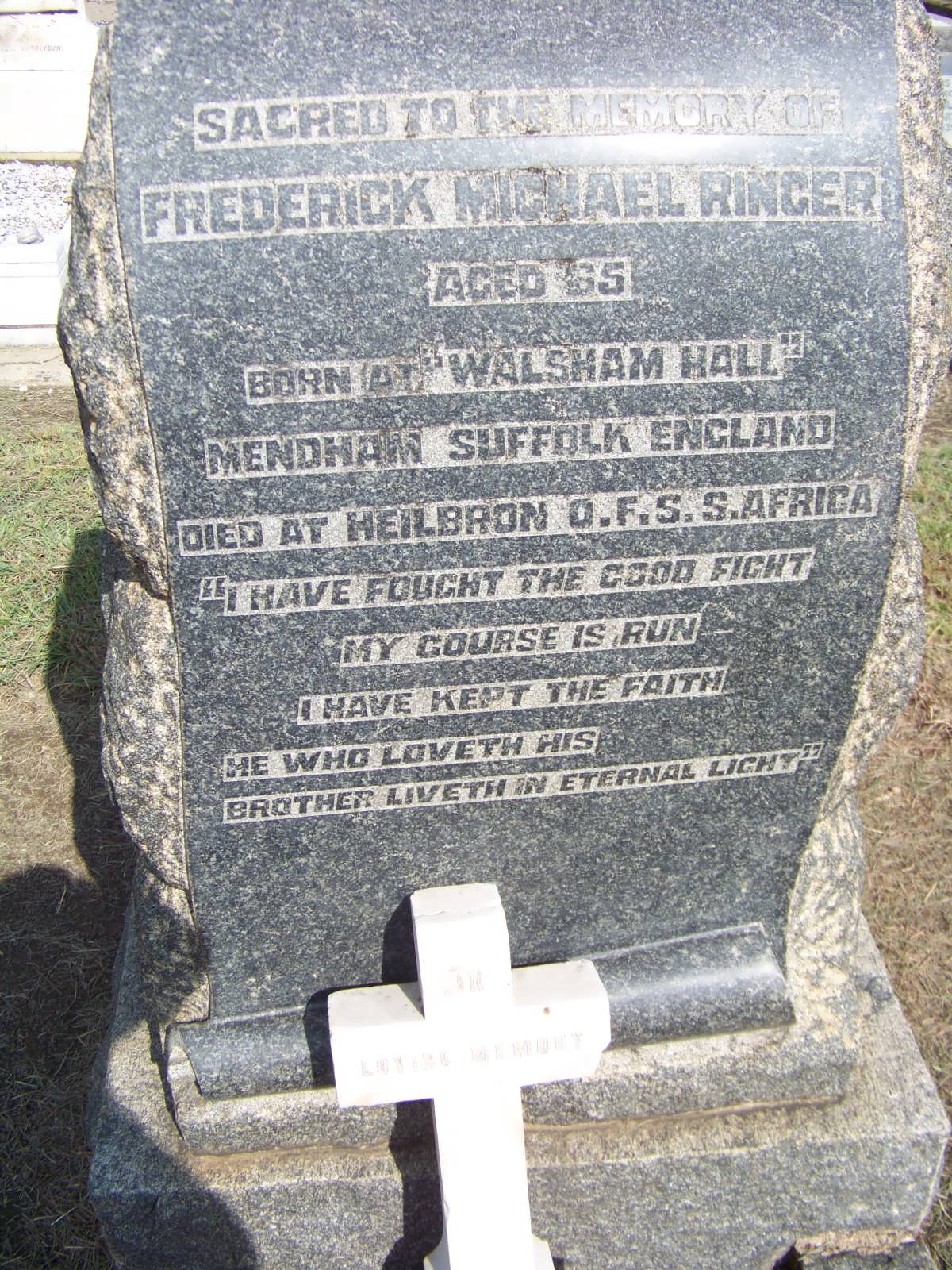 RINGER Frederick Michael