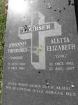 LOUBSER Johannes Theodorus 1928-2003 & Aletta Elizabeth 1932-2007