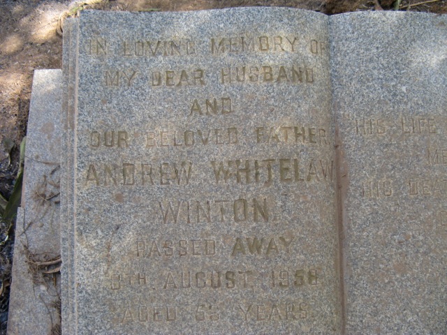 WINTON Andrew Whitelaw -1958