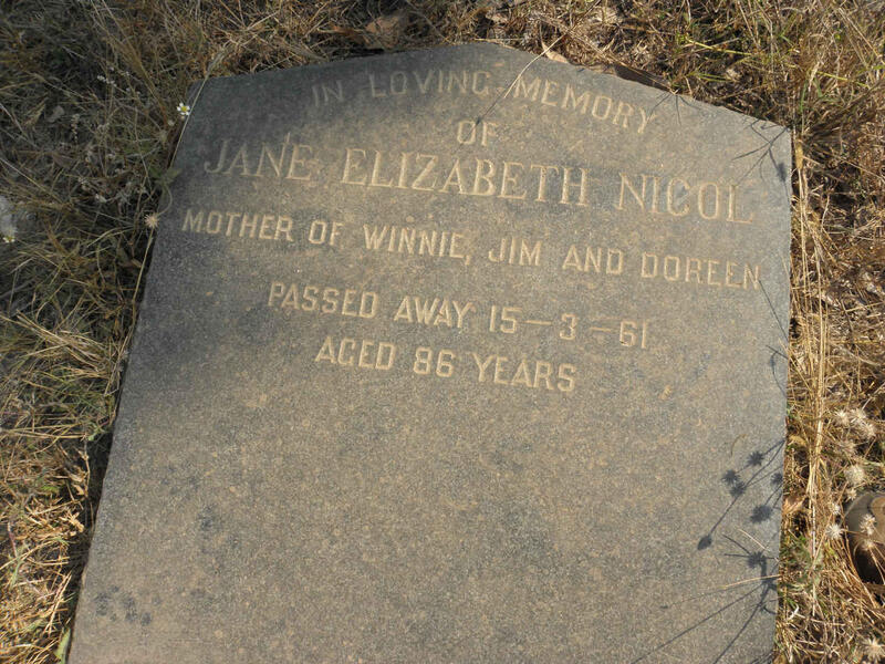 NICOL Jane Elizabeth -1961