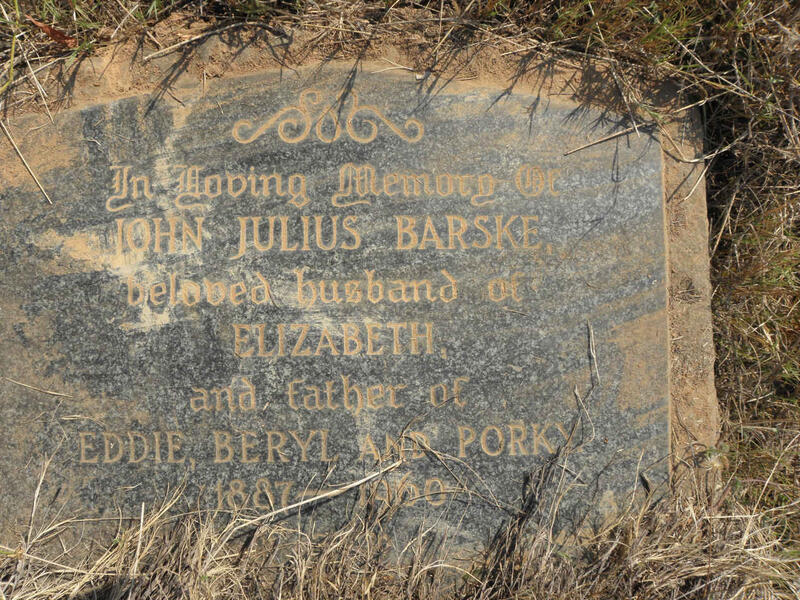 BARSKE John Julius 1887-1960
