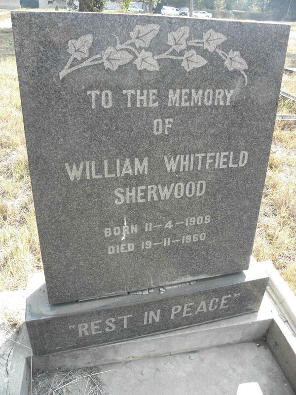 SHERWOOD William Whitfield 1908-1960