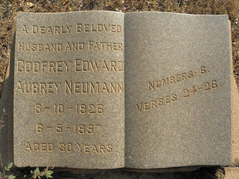 NEUMANN Godfrey Edward Aubrey 1926-1957