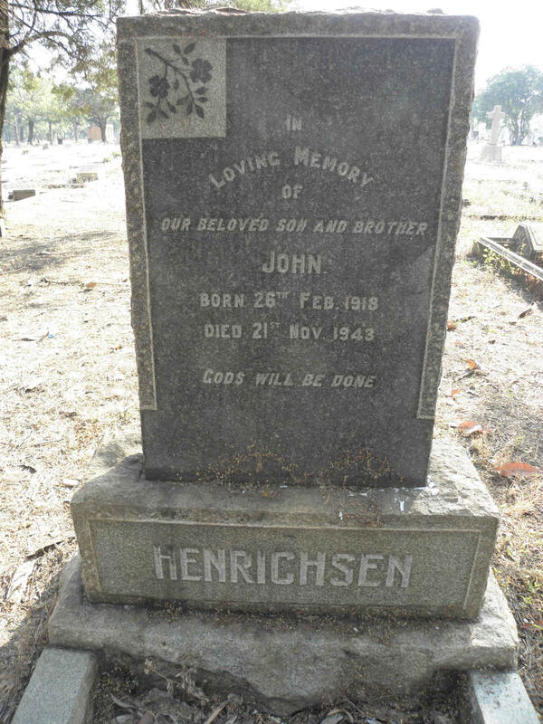 HENRICHSEN John 1918-1943