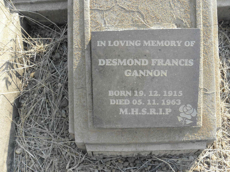 GANNON Desmond Francis 1915-1963