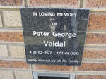 VALDAL Peter George 1927-2012