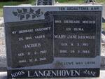 LANGENHOVEN Jacobus 1907-1968 & Mary Jane WEST 1917-1984