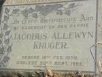 KRUGER Jacobus Allewyn 1909-1956