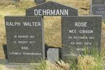 DEHRMANN Ralph Walter 1911-1977 & Rose GIBSON 1911-1976