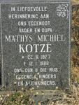 KOTZE Mathys Michiel 1927-1988