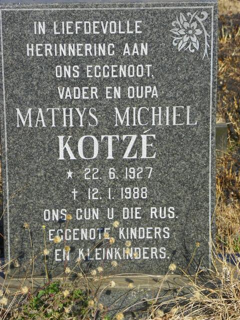 KOTZE Mathys Michiel 1927-1988
