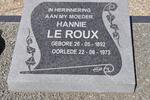 ROUX Frikkie, le 1880-1965 & Hannie 1892-1973