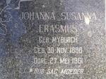ERASMUS Johanna Susanna nee MYBURGH 1886-1961