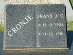 CRONJE Frans J.C. 1928-1981